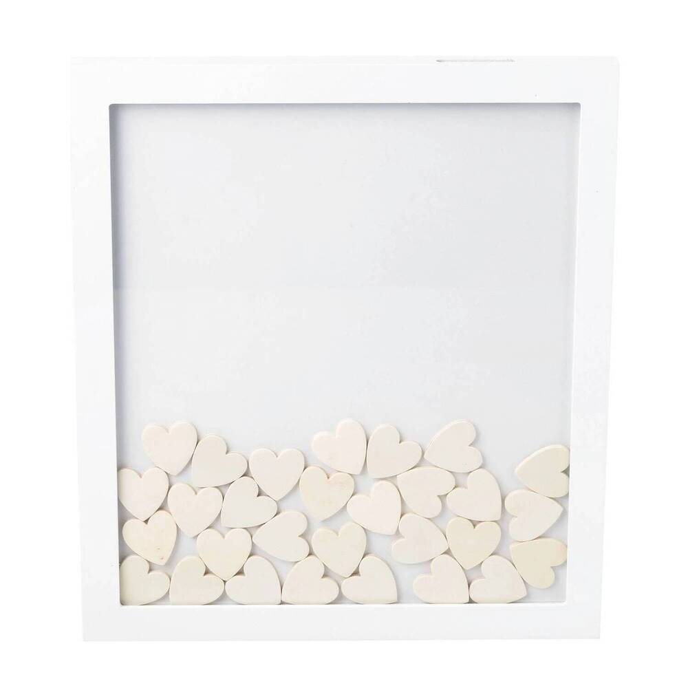 NEW PEARHEAD baby shower & birthday party guestbook memory frame in white